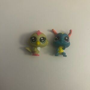 Littlest Pet Shop Yellow and Teal Animal Duo